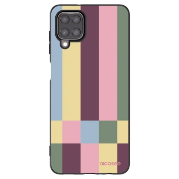Picasee silikonowe czarne etui na Samsung Galaxy A12 A125F - Lobby tiles