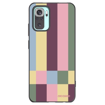 Picasee silikonowe czarne etui na Xiaomi Redmi Note 10 Pro - Lobby tiles