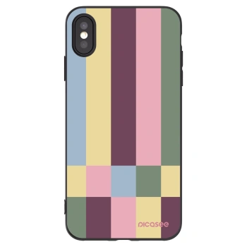 Picasee silikonowe czarne etui na Apple iPhone XS Max - Lobby tiles