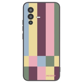 Picasee silikonowe czarne etui na Vivo V23 5G - Lobby tiles