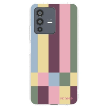 Picasee silikonowe przeźroczyste etui na Vivo V23 5G - Lobby tiles