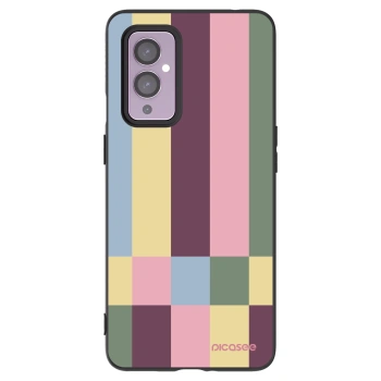 Picasee silikonowe czarne etui na OnePlus 9 - Lobby tiles