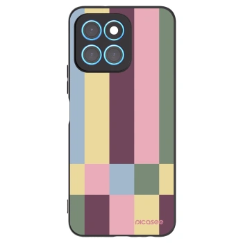 Picasee silikonowe czarne etui na Honor X8 5G - Lobby tiles
