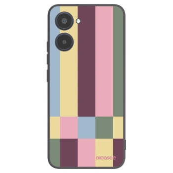 Picasee silikonowe czarne etui na Realme 10 4G - Lobby tiles
