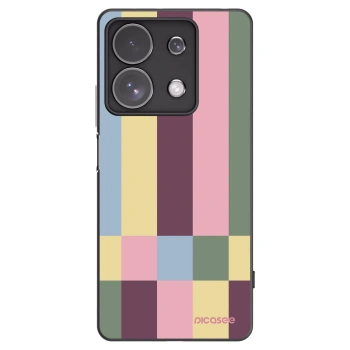 Picasee silikonowe czarne etui na Xiaomi Redmi Note 13 Pro 4G - Lobby tiles