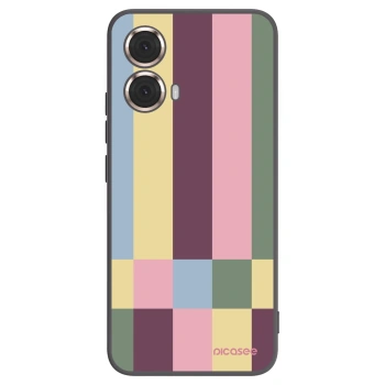 Picasee silikonowe czarne etui na Motorola Moto G85 - Lobby tiles