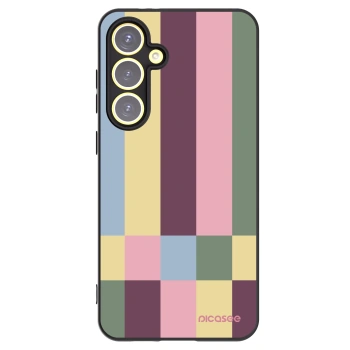 Picasee silikonowe czarne etui na Samsung Galaxy S24 FE S721B - Lobby tiles