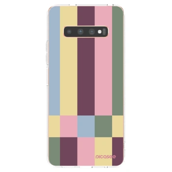 Picasee silikonowe przeźroczyste etui na Samsung Galaxy S10 Plus G975 - Lobby tiles