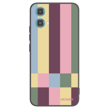 Picasee silikonowe czarne etui na Motorola Moto G34 5G - Lobby tiles