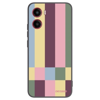 Picasee silikonowe czarne etui na Motorola Moto G05 - Lobby tiles