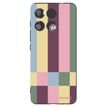 Picasee silikonowe czarne etui na Motorola Edge 60 5G - Lobby tiles