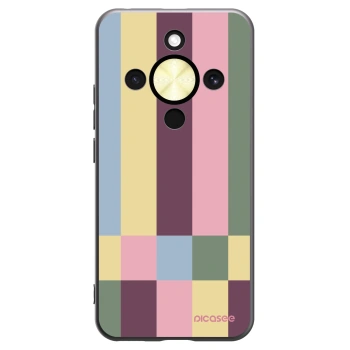 Picasee silikonowe czarne etui na Honor Magic8 Lite 5G - Lobby tiles