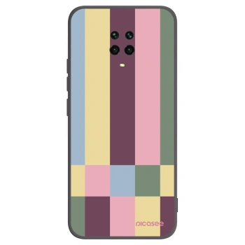 Picasee silikonowe czarne etui na Xiaomi Redmi Note 9 Pro - Lobby tiles
