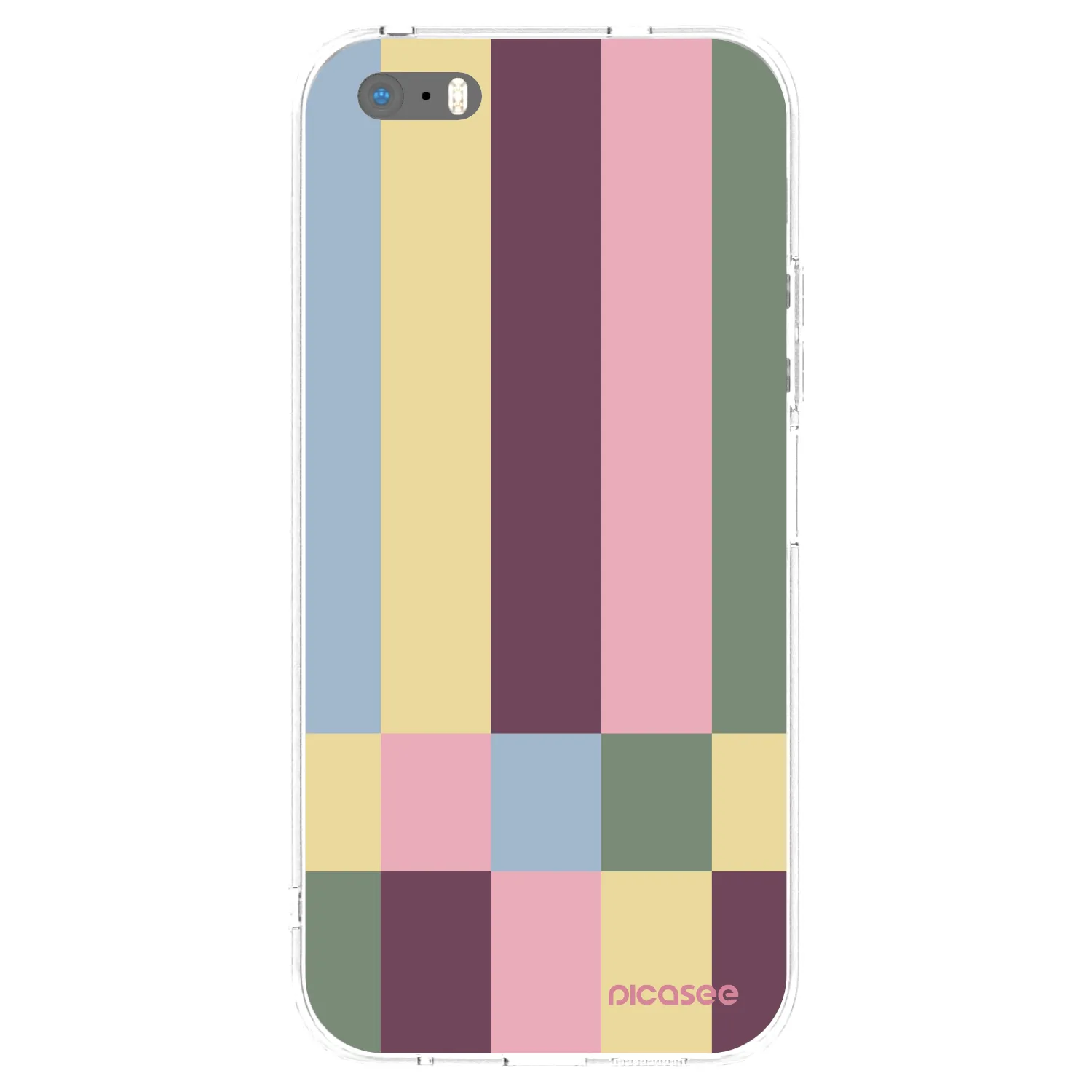 Picasee silikonowe przeźroczyste etui na Apple iPhone 5/5S/SE - Lobby tiles