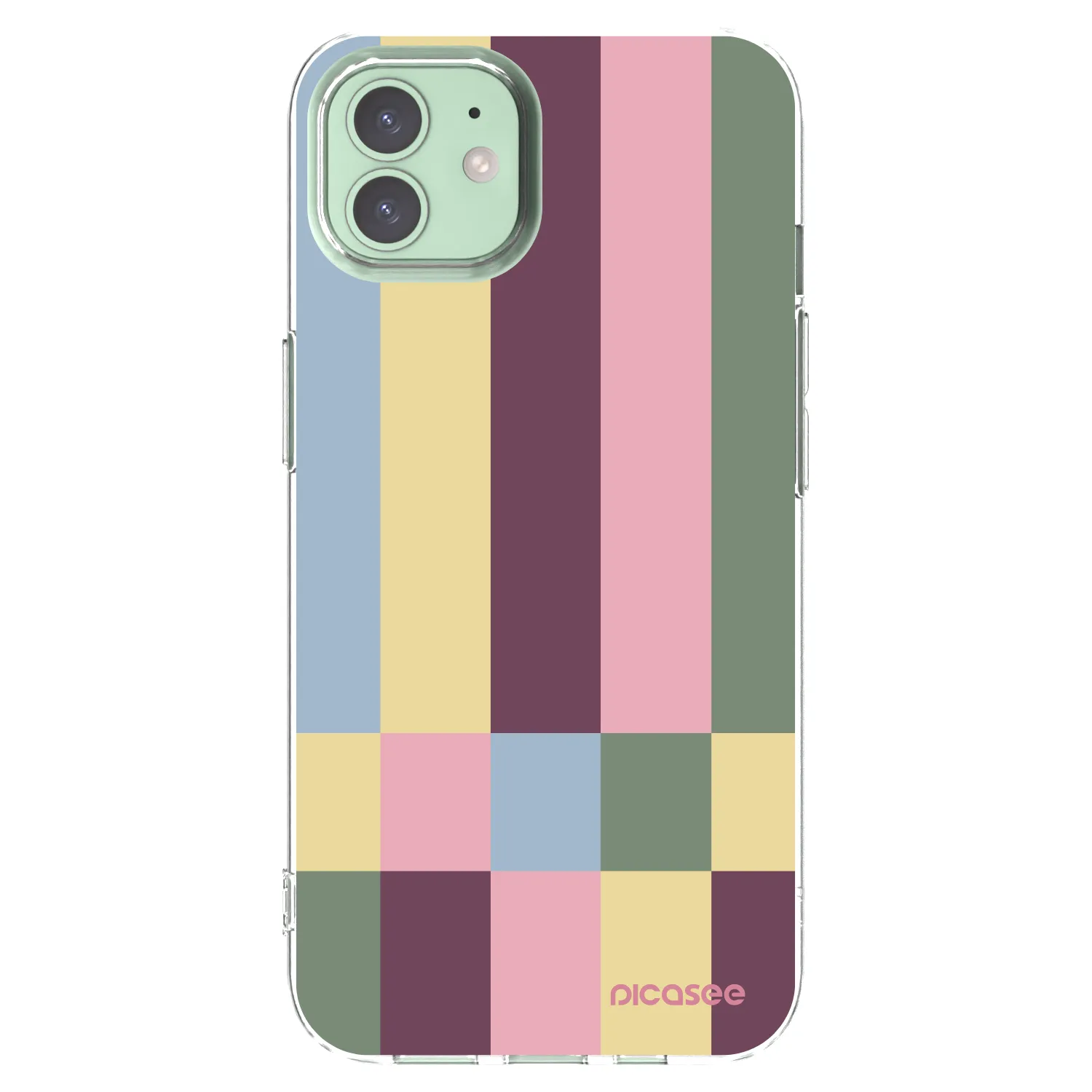 Picasee silikonowe przeźroczyste etui na Apple iPhone 12 - Lobby tiles