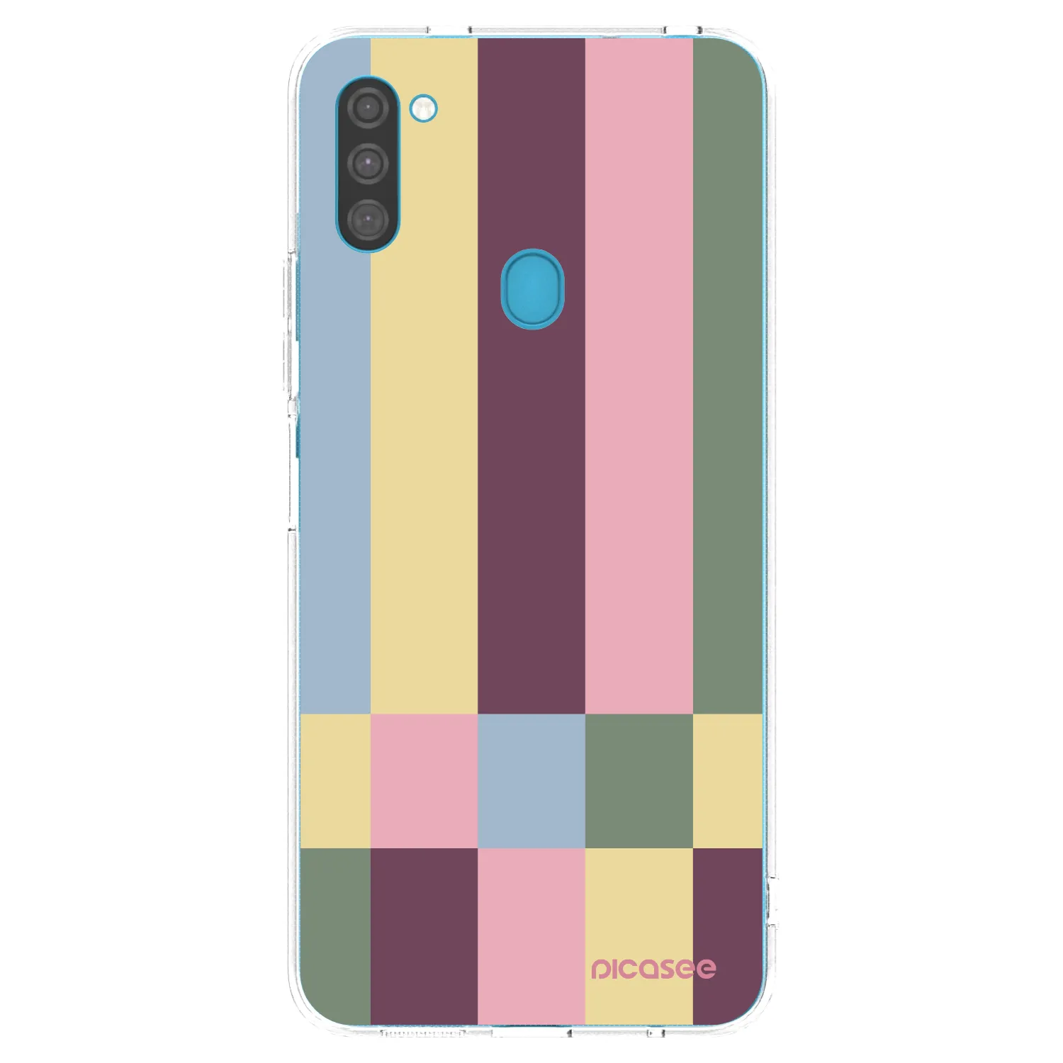 Picasee silikonowe przeźroczyste etui na Samsung Galaxy M11 - Lobby tiles