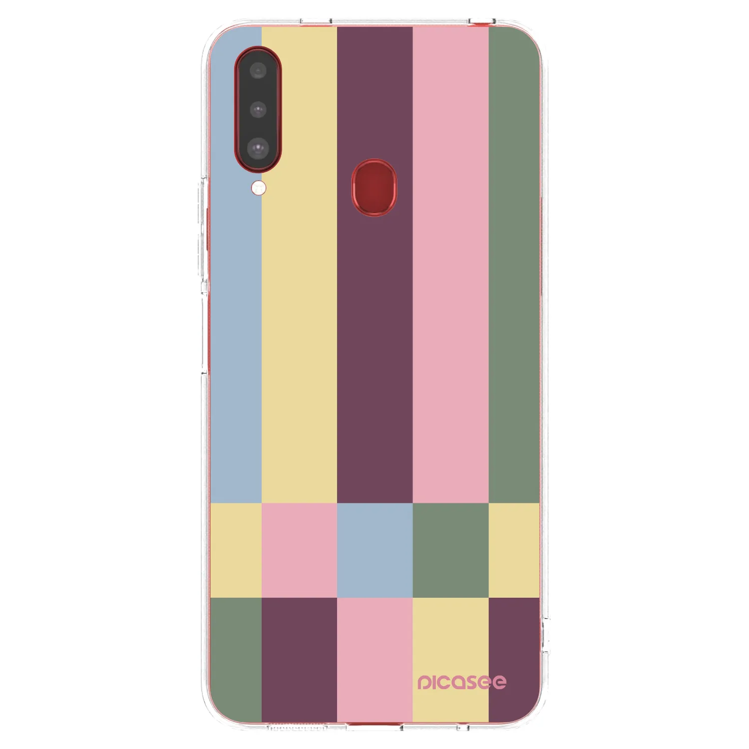 Picasee silikonowe przeźroczyste etui na Samsung Galaxy A20s - Lobby tiles