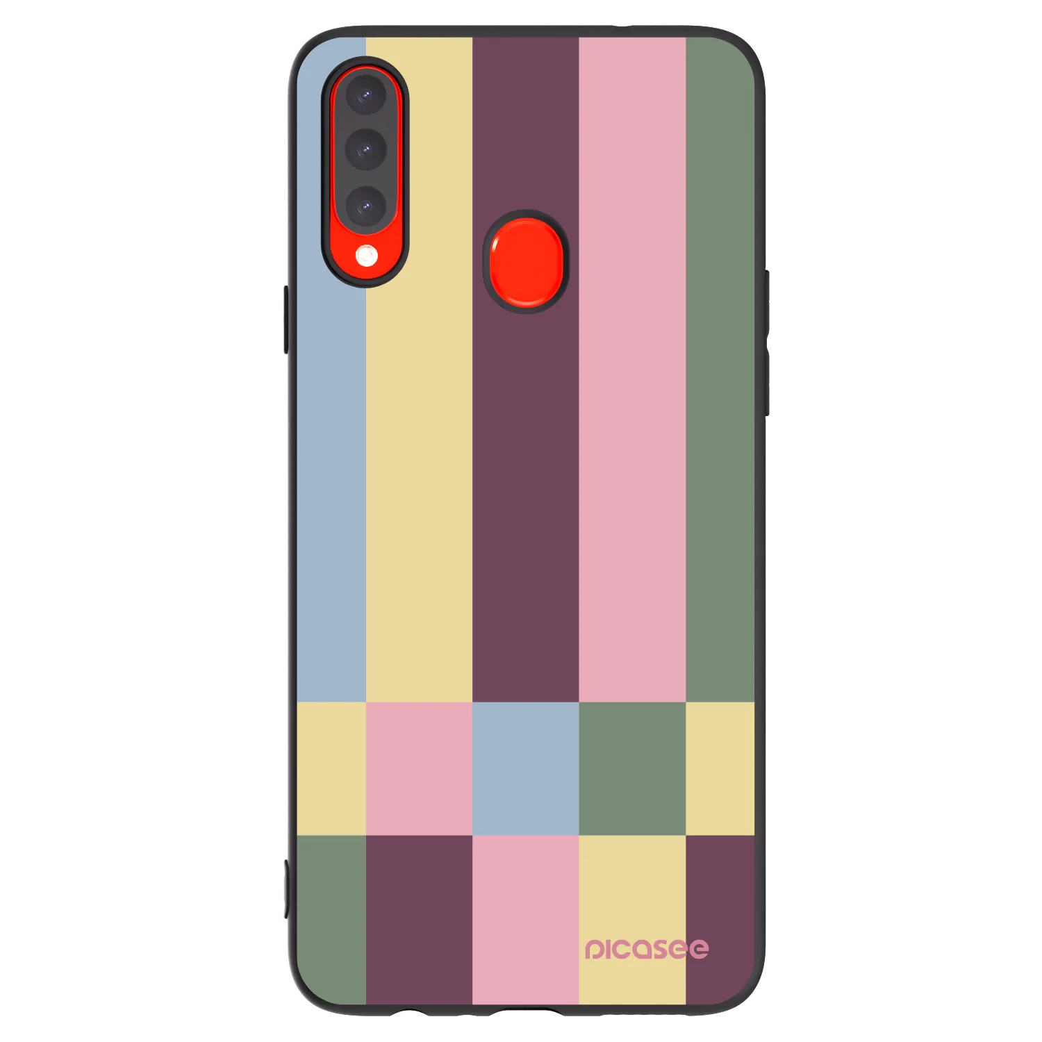 Picasee silikonowe czarne etui na Samsung Galaxy A20s - Lobby tiles