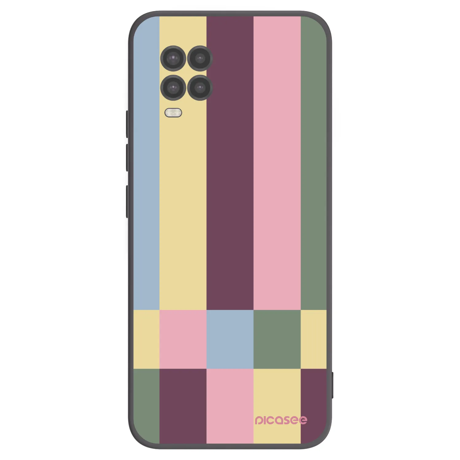 Picasee silikonowe czarne etui na Xiaomi Mi 10 Lite - Lobby tiles