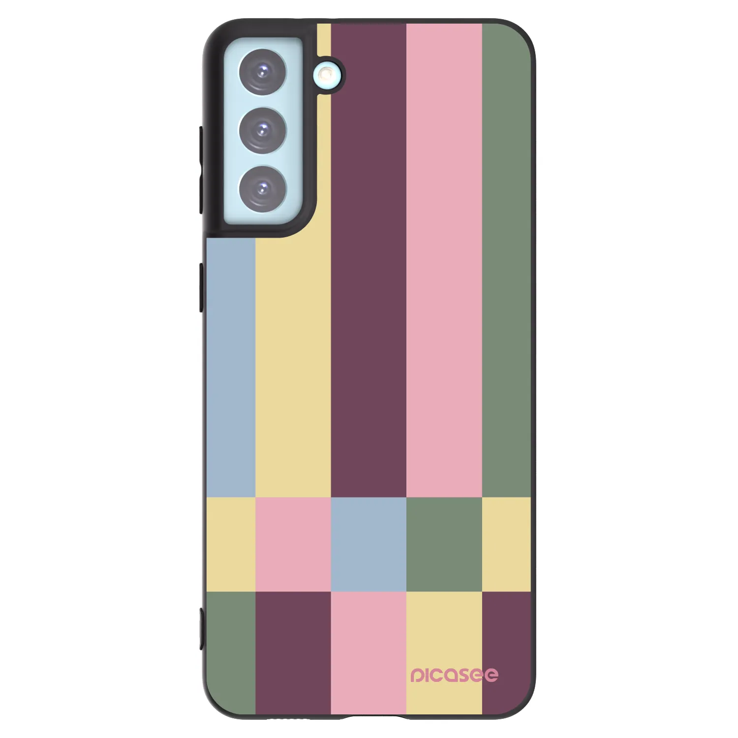 Picasee silikonowe czarne etui na Samsung Galaxy S21+ 5G G996F - Lobby tiles