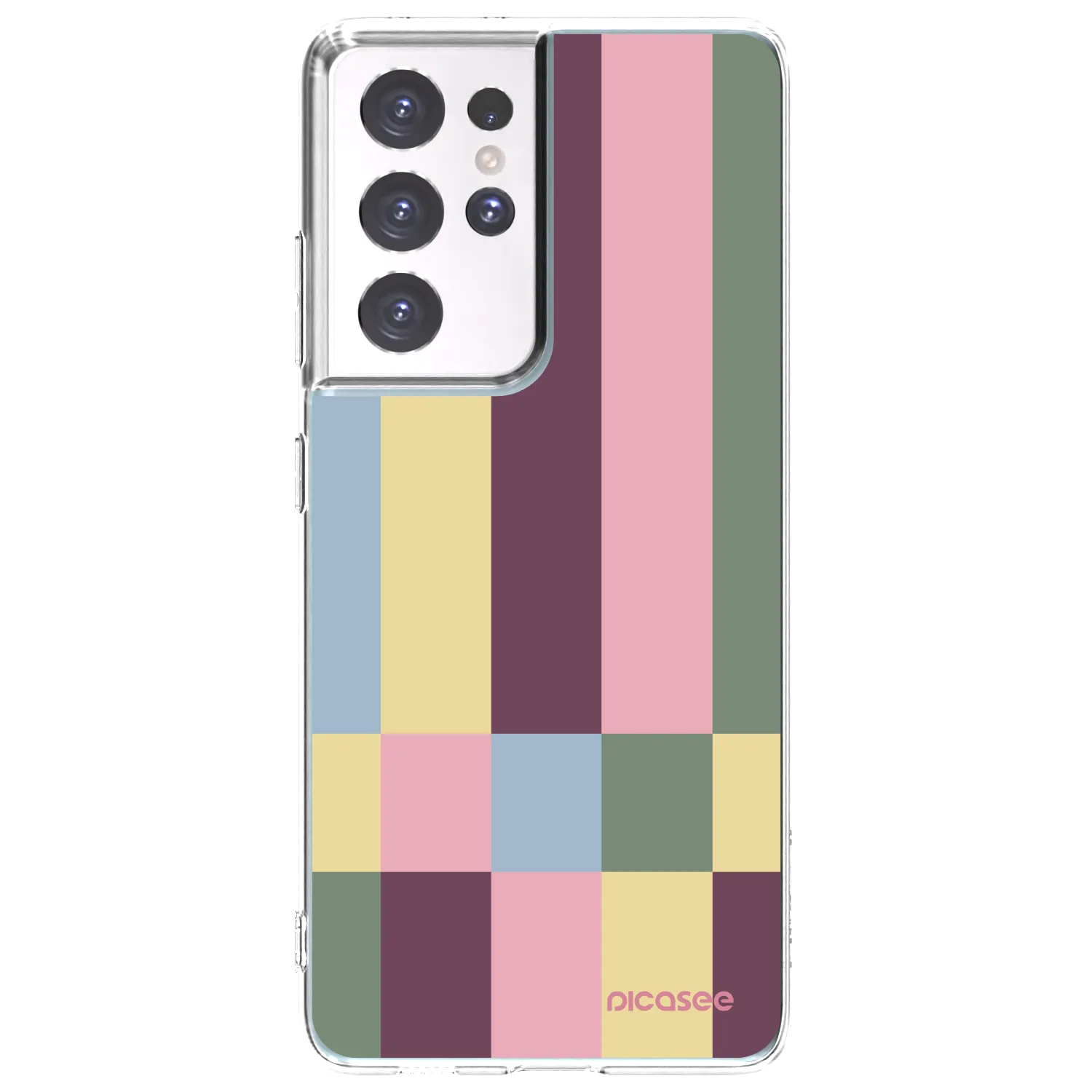 Picasee silikonowe przeźroczyste etui na Samsung Galaxy S21 Ultra 5G G998B - Lobby tiles