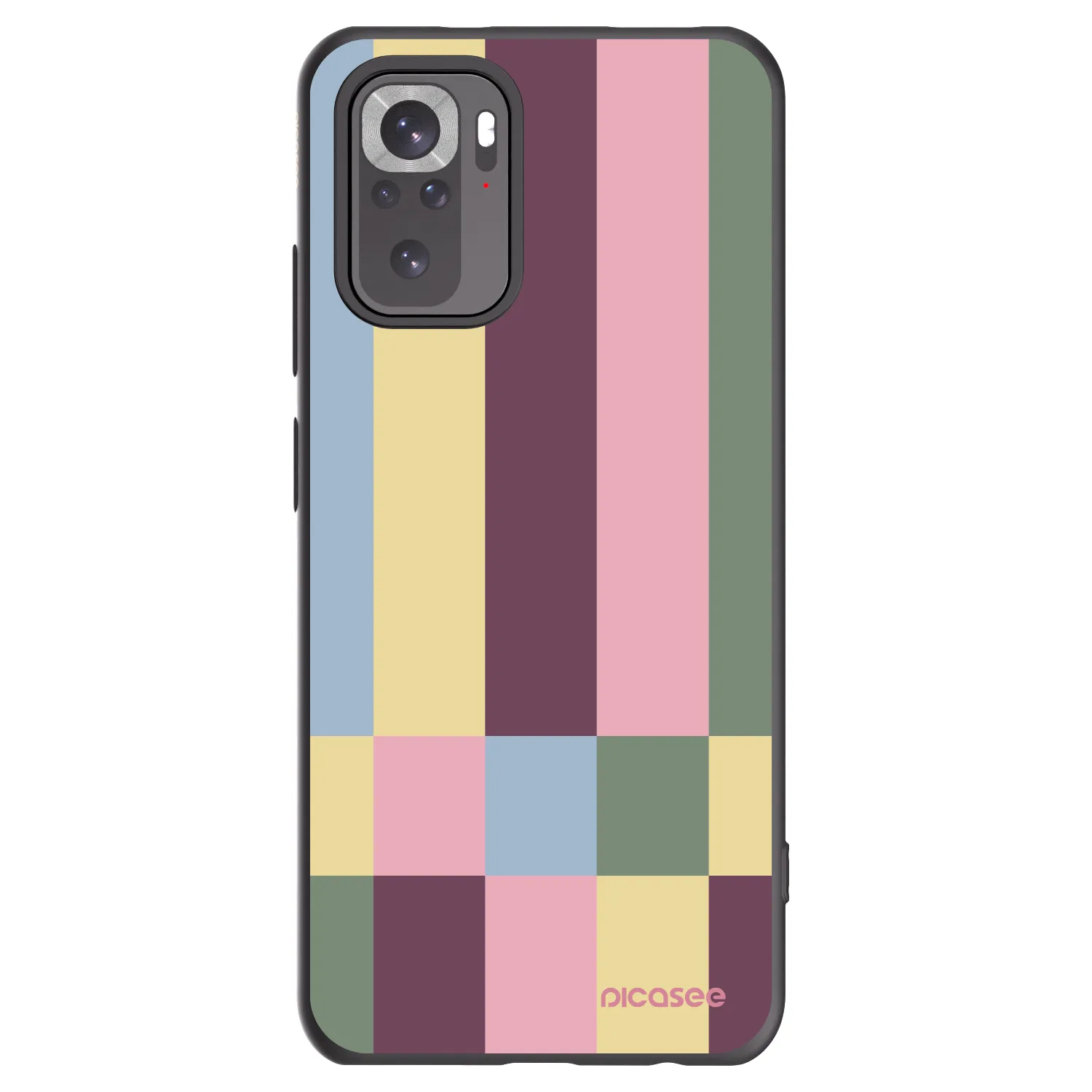 Picasee silikonowe czarne etui na Xiaomi Redmi Note 10 - Lobby tiles