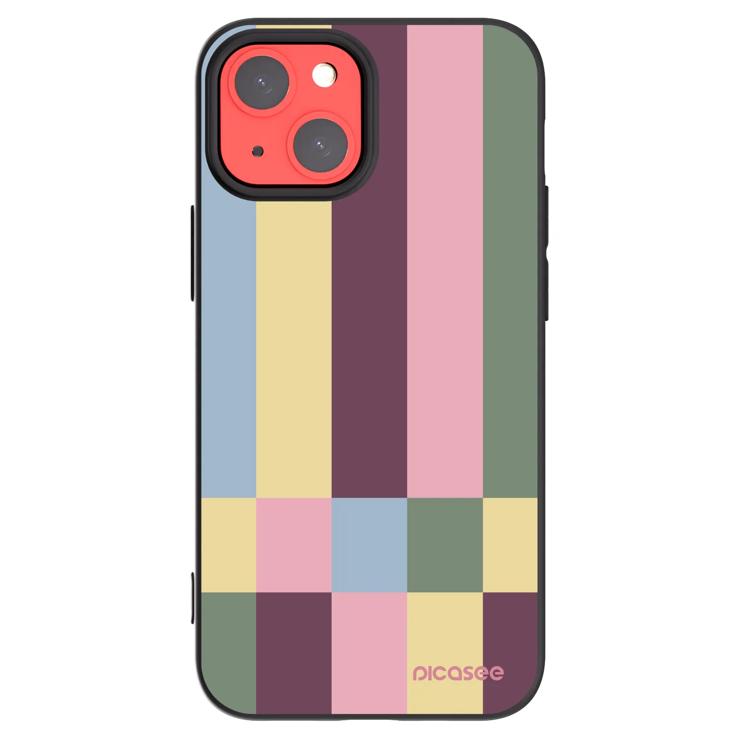 Picasee silikonowe czarne etui na Apple iPhone 13 mini - Lobby tiles