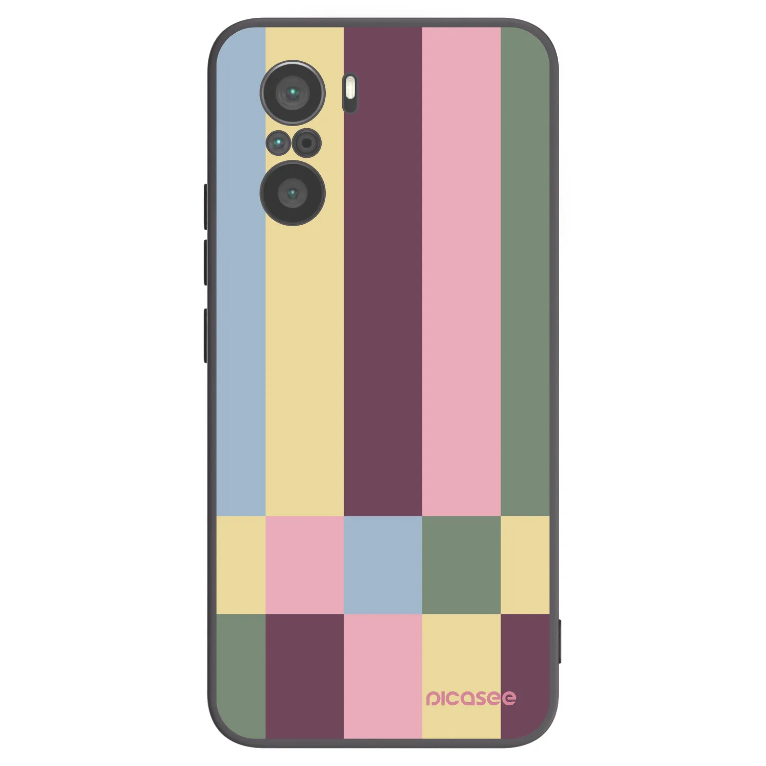 Picasee silikonowe czarne etui na Xiaomi Poco F3 - Lobby tiles
