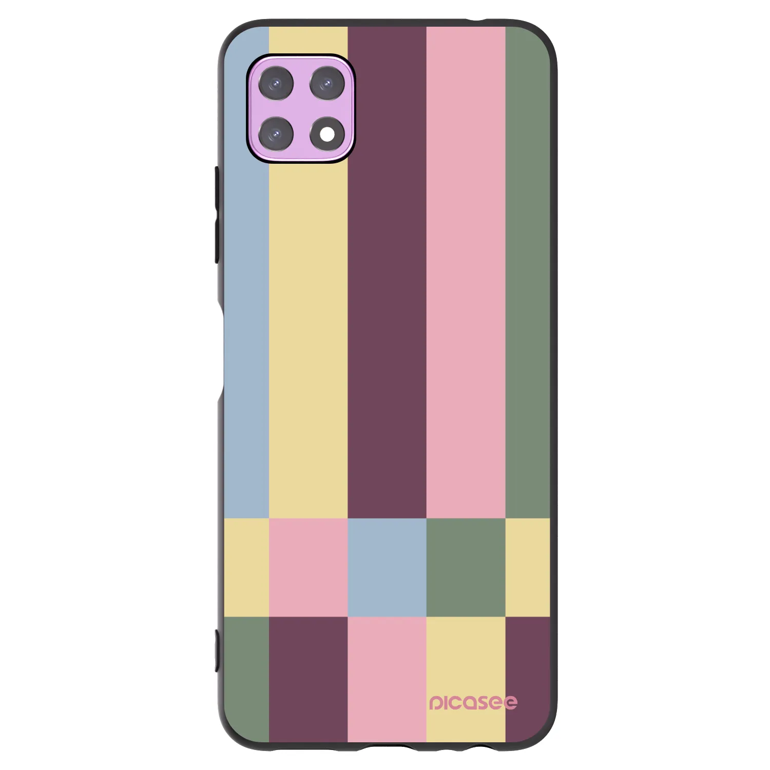 Picasee silikonowe czarne etui na Samsung Galaxy A22 A226B 5G - Lobby tiles