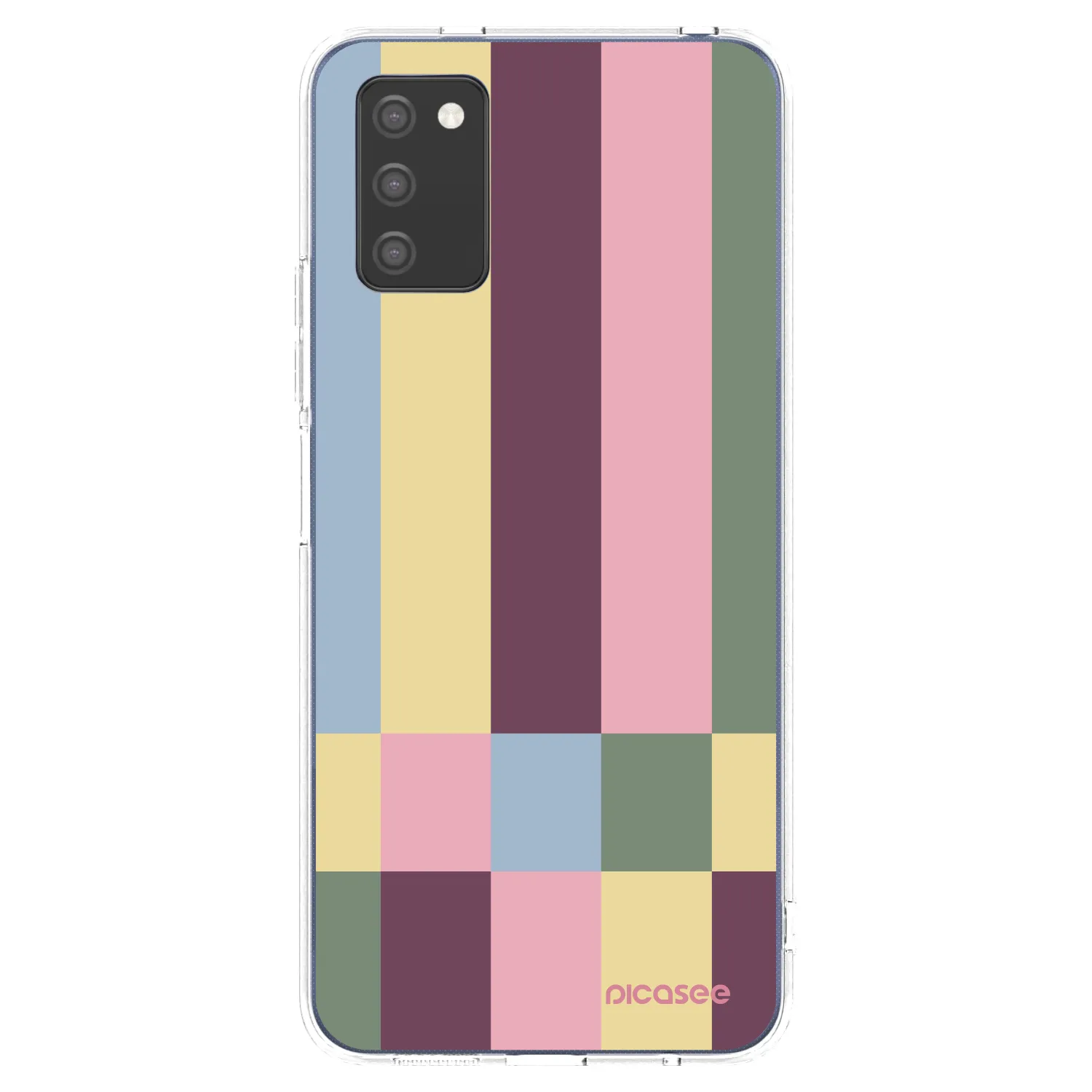 Picasee silikonowe przeźroczyste etui na Samsung Galaxy A02s A025G - Lobby tiles