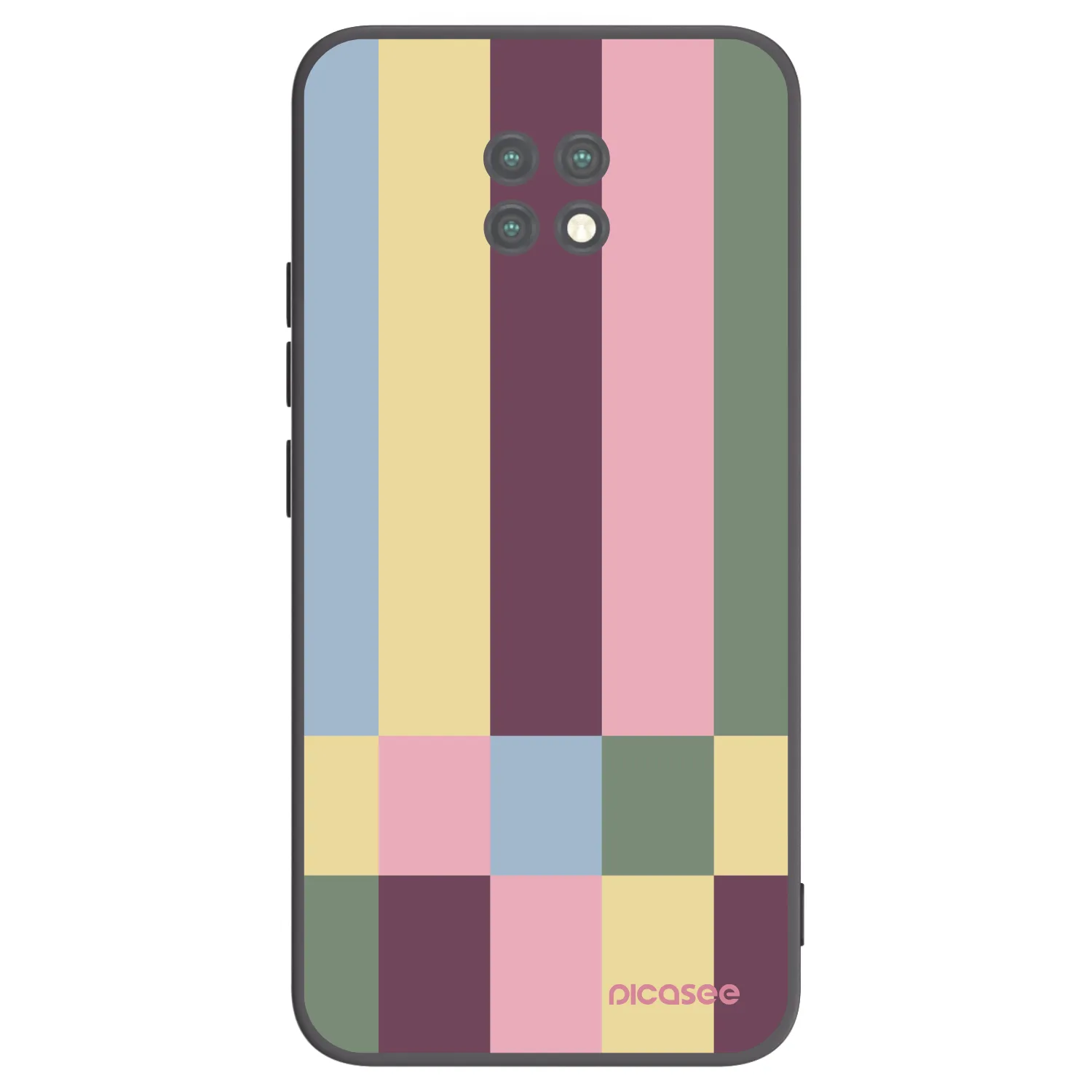 Picasee silikonowe czarne etui na Xiaomi Redmi Note 9T - Lobby tiles