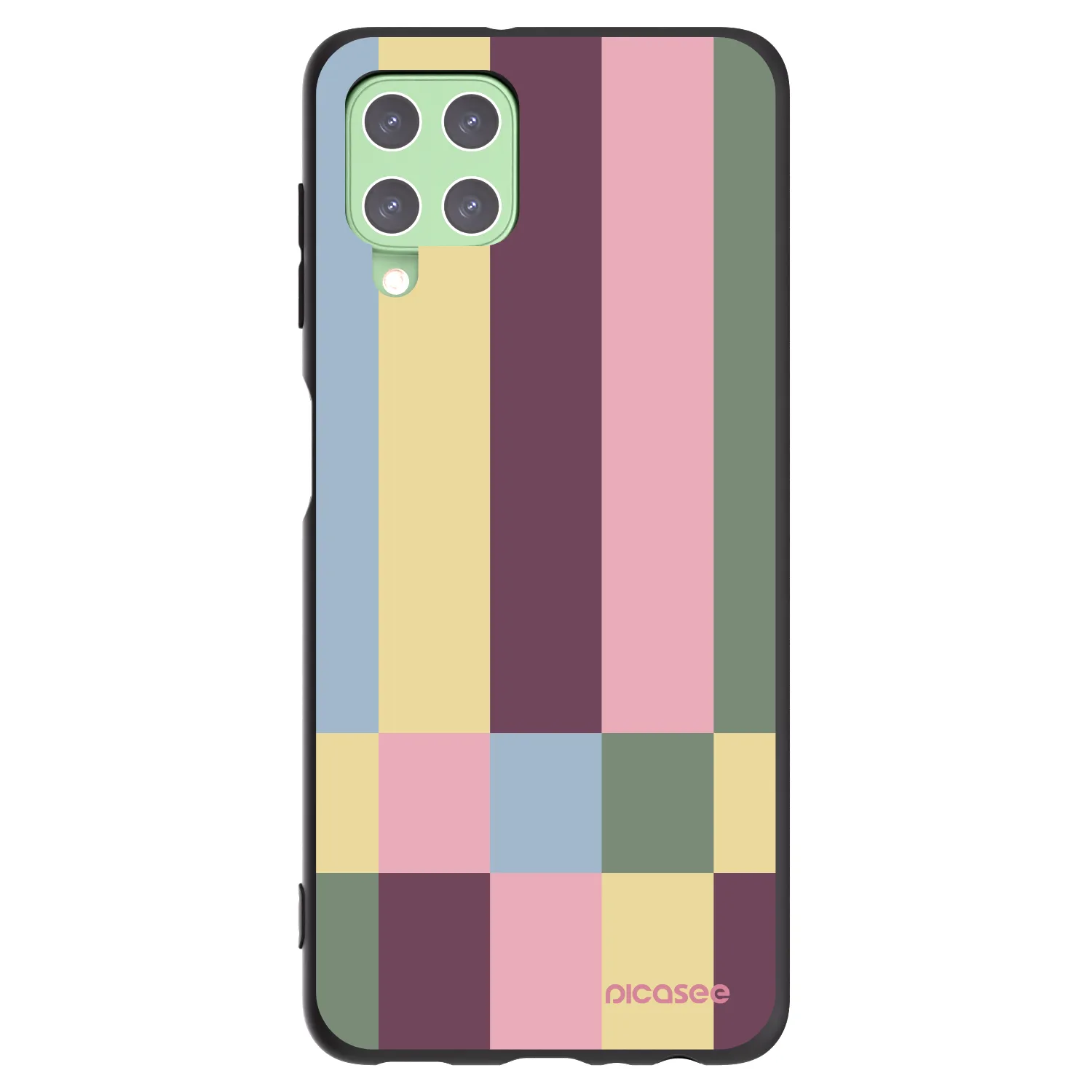 Picasee silikonowe czarne etui na Samsung Galaxy A22 A225F 4G - Lobby tiles
