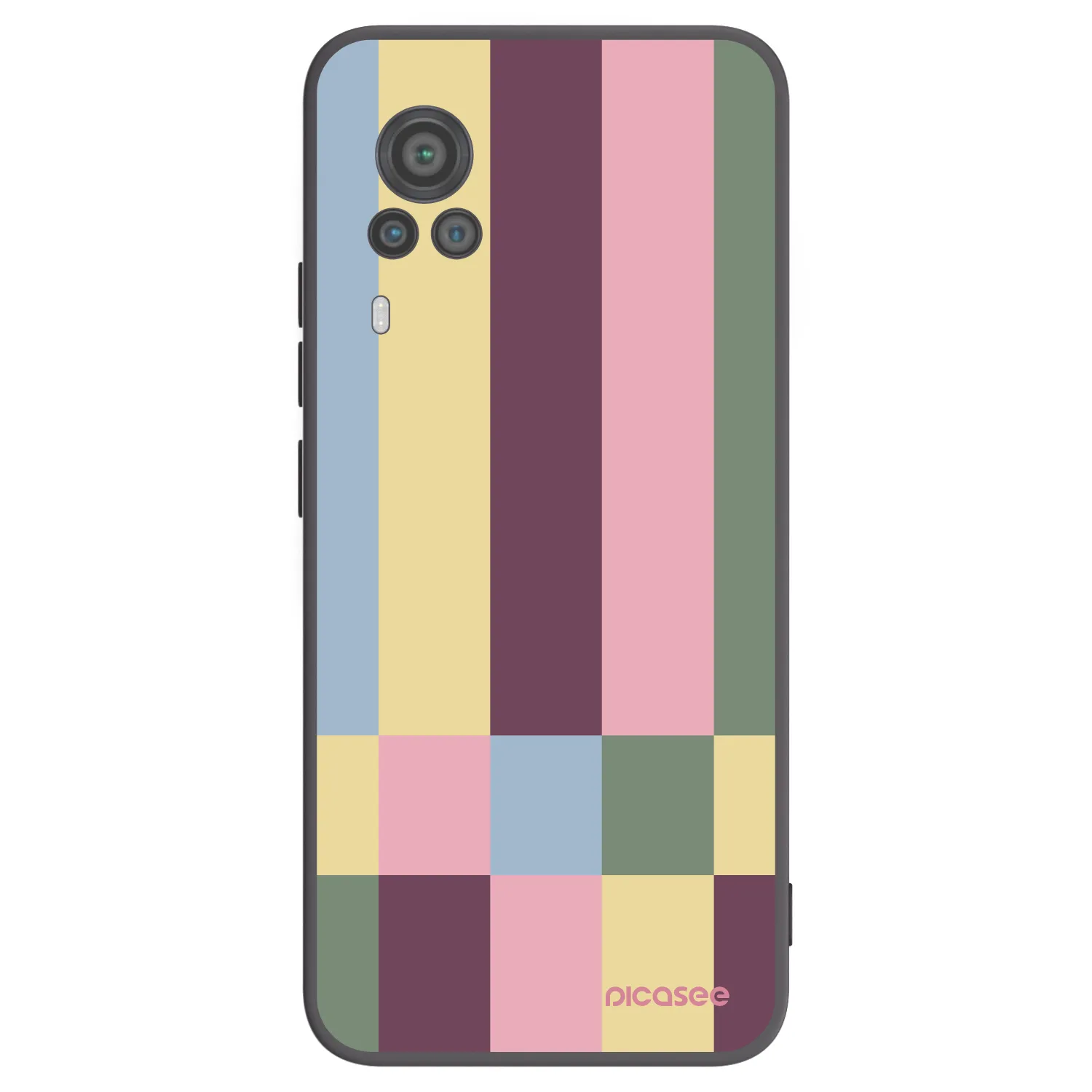 Picasee silikonowe czarne etui na Vivo X60 Pro 5G - Lobby tiles