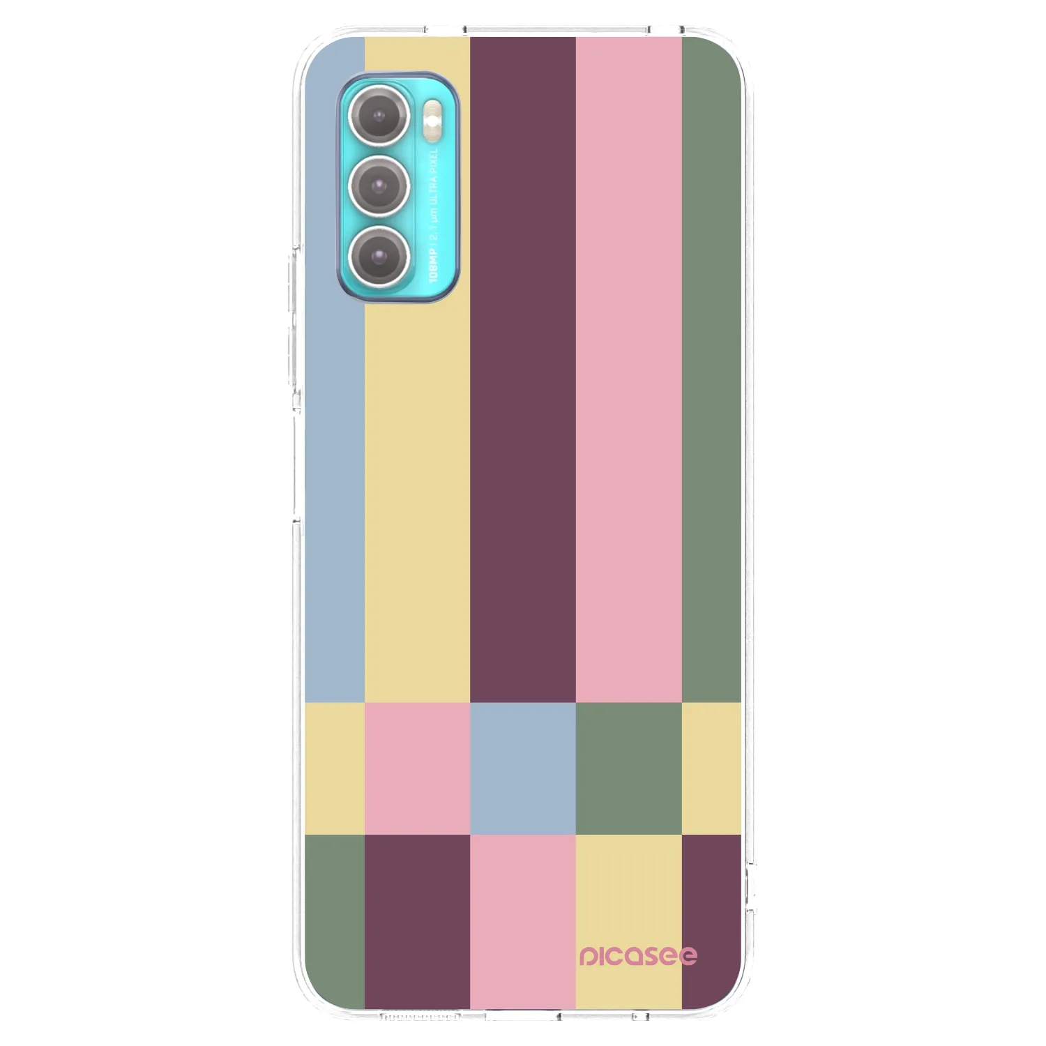 Picasee silikonowe przeźroczyste etui na Motorola Moto G60 - Lobby tiles