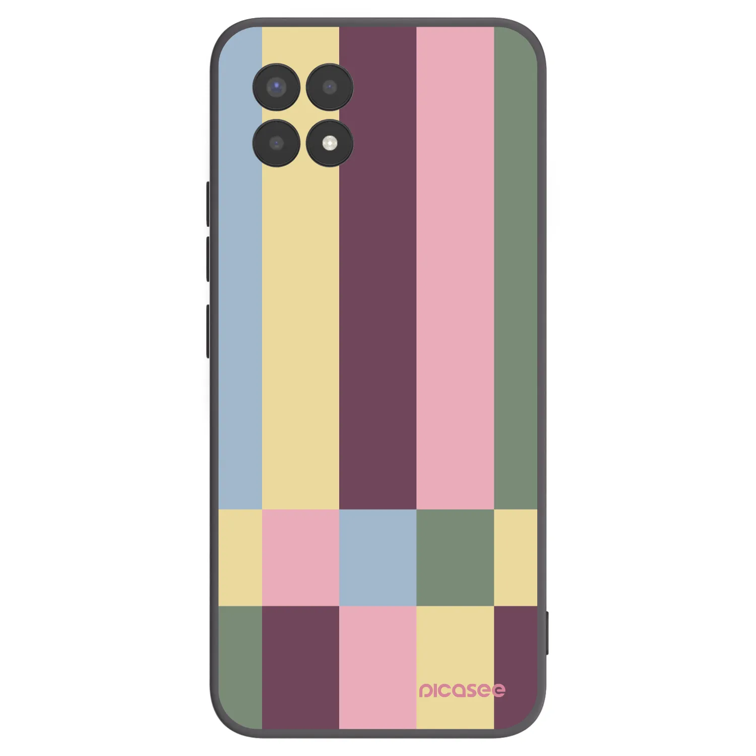 Picasee silikonowe czarne etui na Realme 8i - Lobby tiles