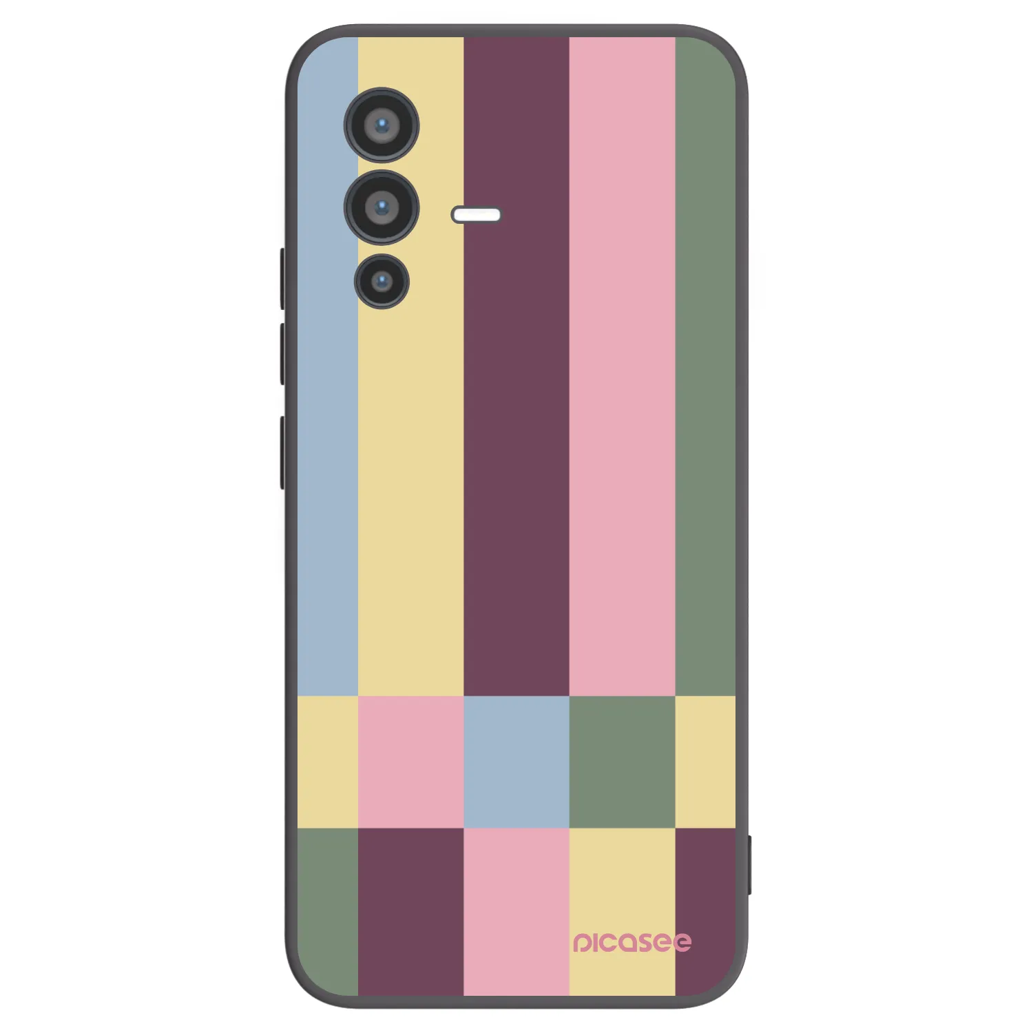 Picasee silikonowe czarne etui na Vivo V23 5G - Lobby tiles