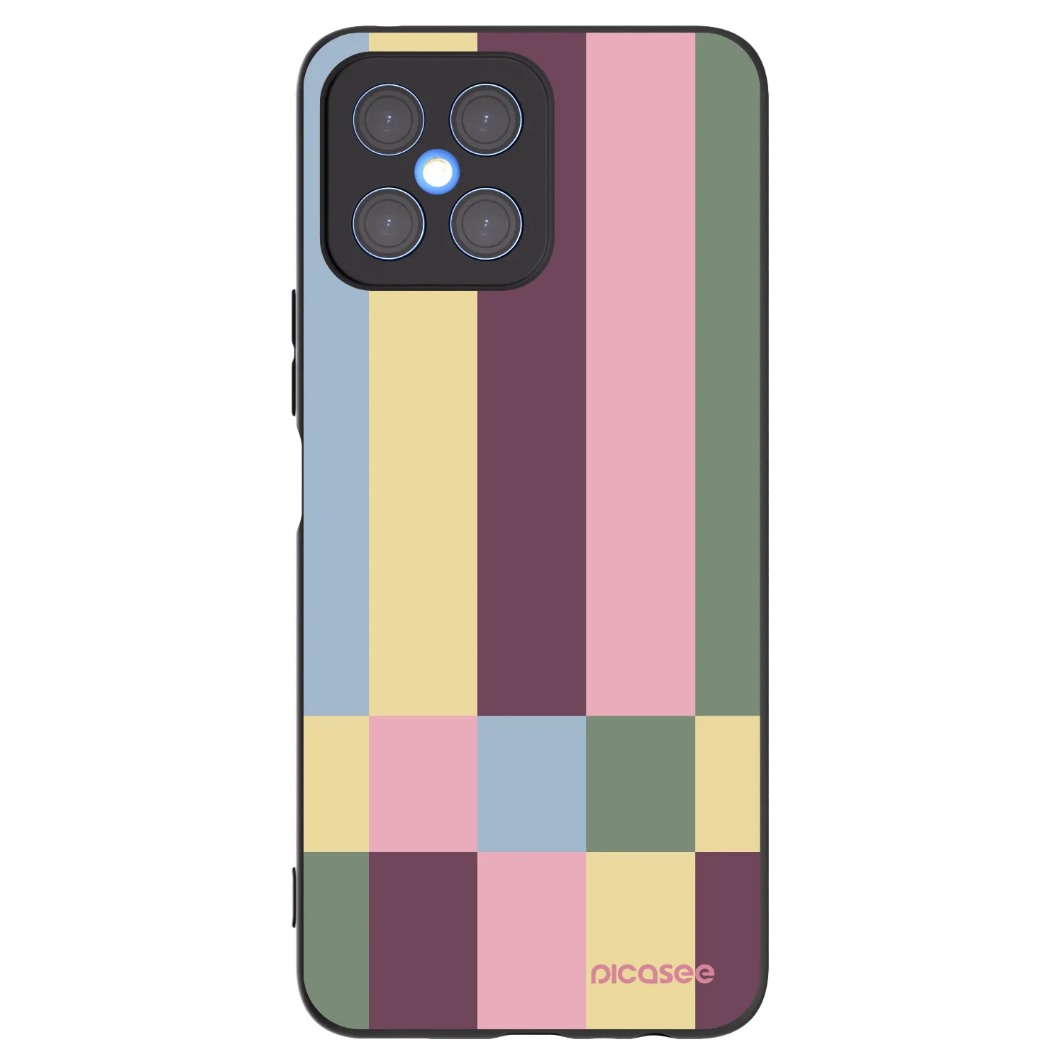 Picasee silikonowe czarne etui na Honor X8 4G - Lobby tiles