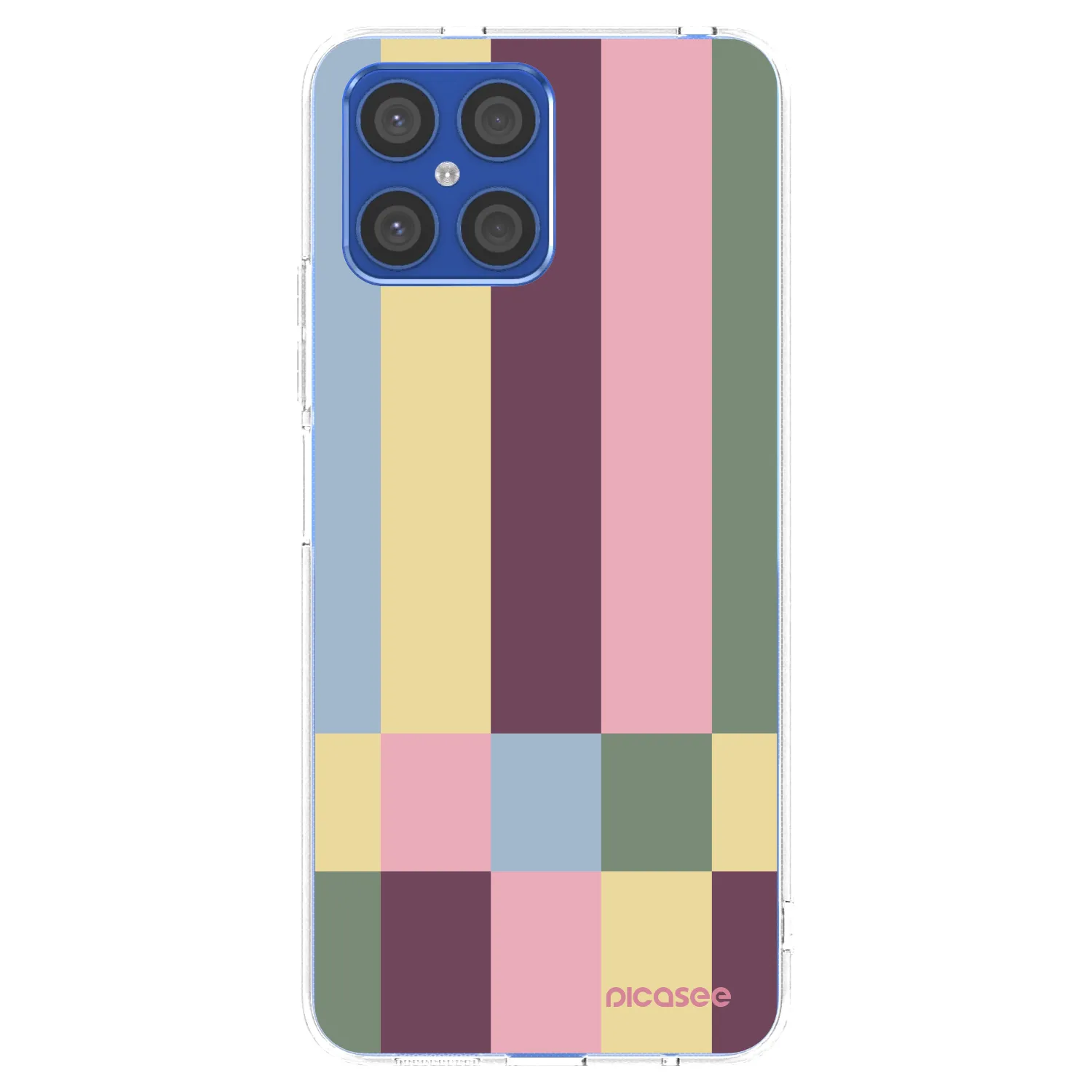 Picasee silikonowe przeźroczyste etui na Honor X8 4G - Lobby tiles