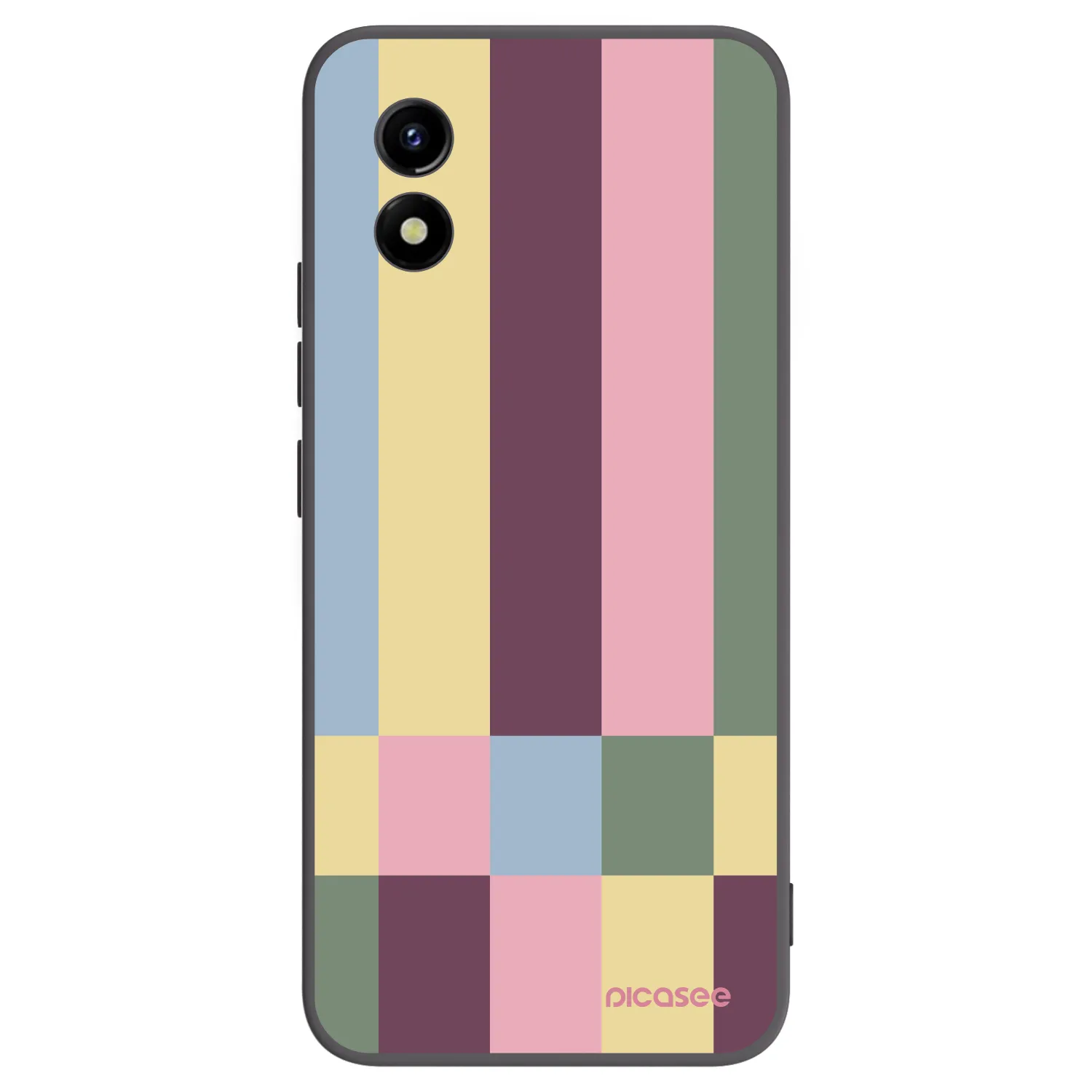 Picasee silikonowe czarne etui na Vivo Y01 - Lobby tiles
