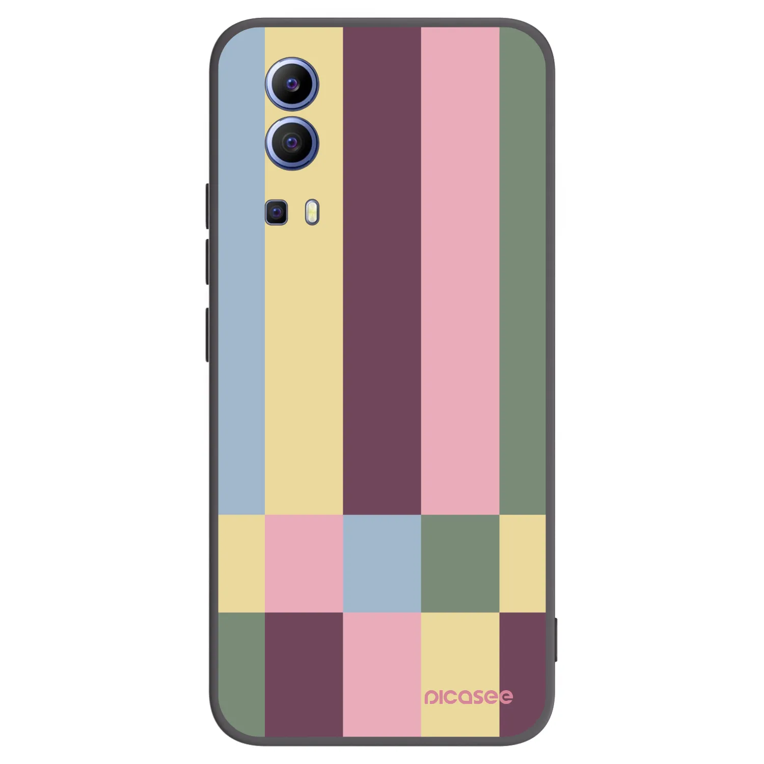 Picasee silikonowe czarne etui na Vivo Y52 5G - Lobby tiles