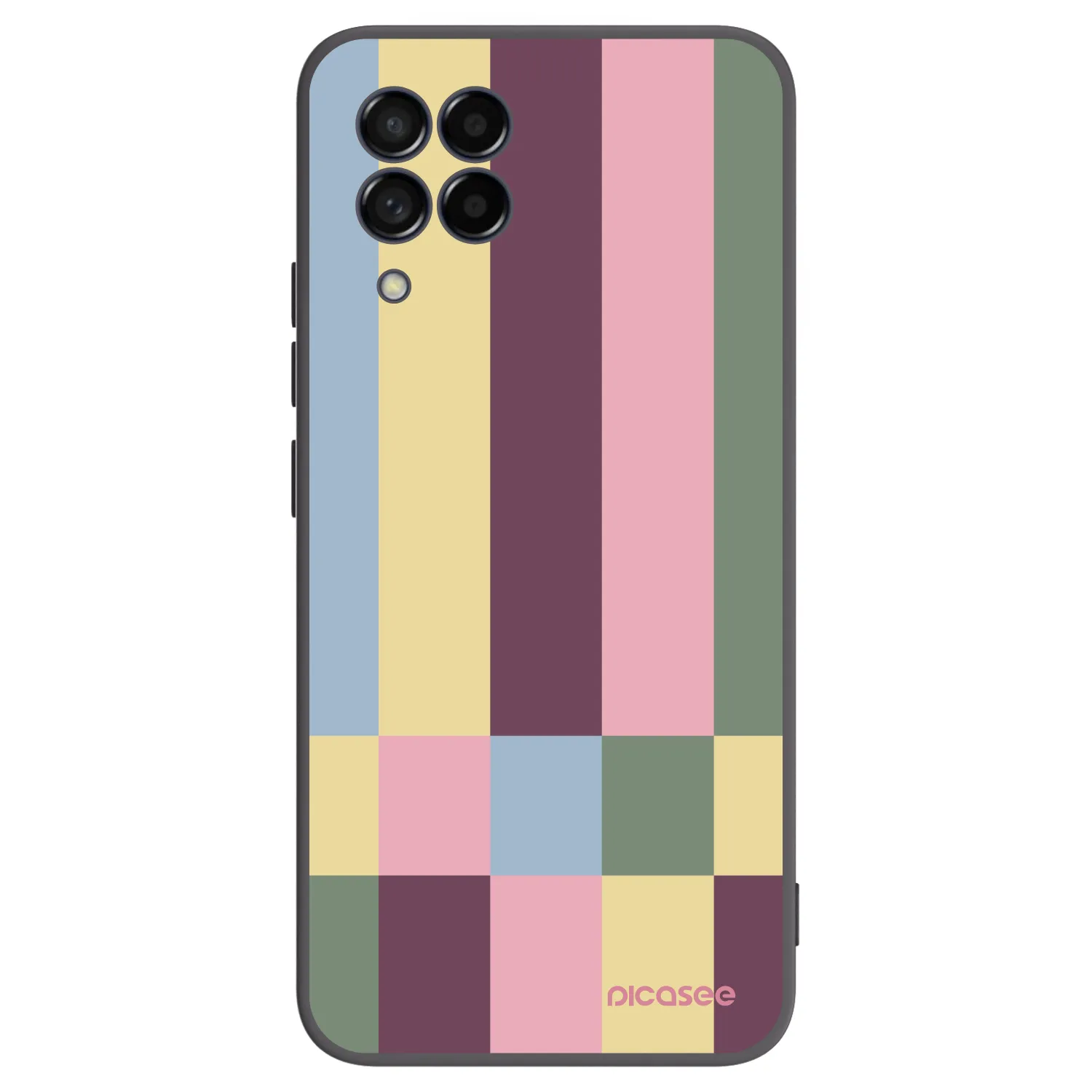Picasee silikonowe czarne etui na Samsung Galaxy M53 5G - Lobby tiles