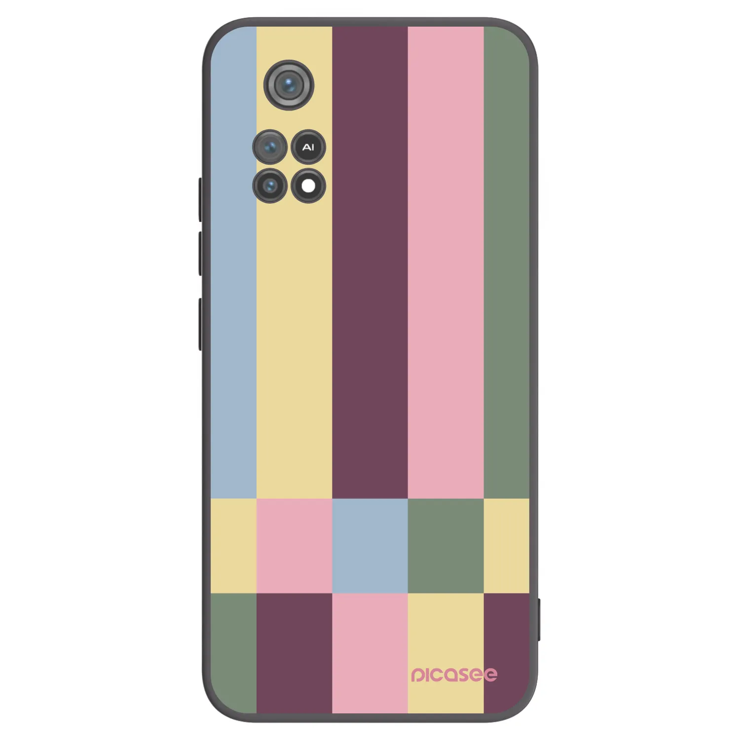 Picasee silikonowe czarne etui na Xiaomi Poco M4 Pro - Lobby tiles