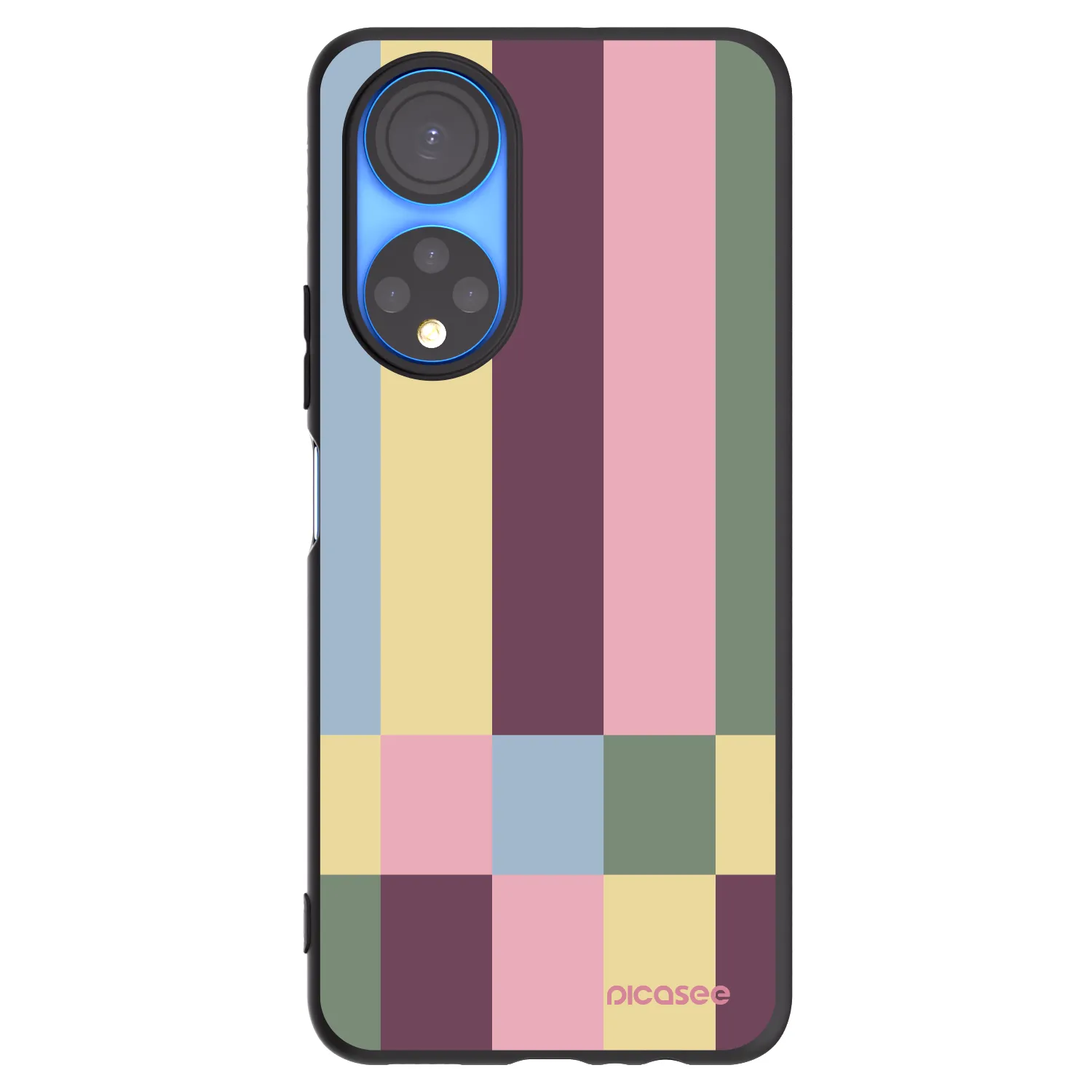 Picasee silikonowe czarne etui na Honor X7 - Lobby tiles