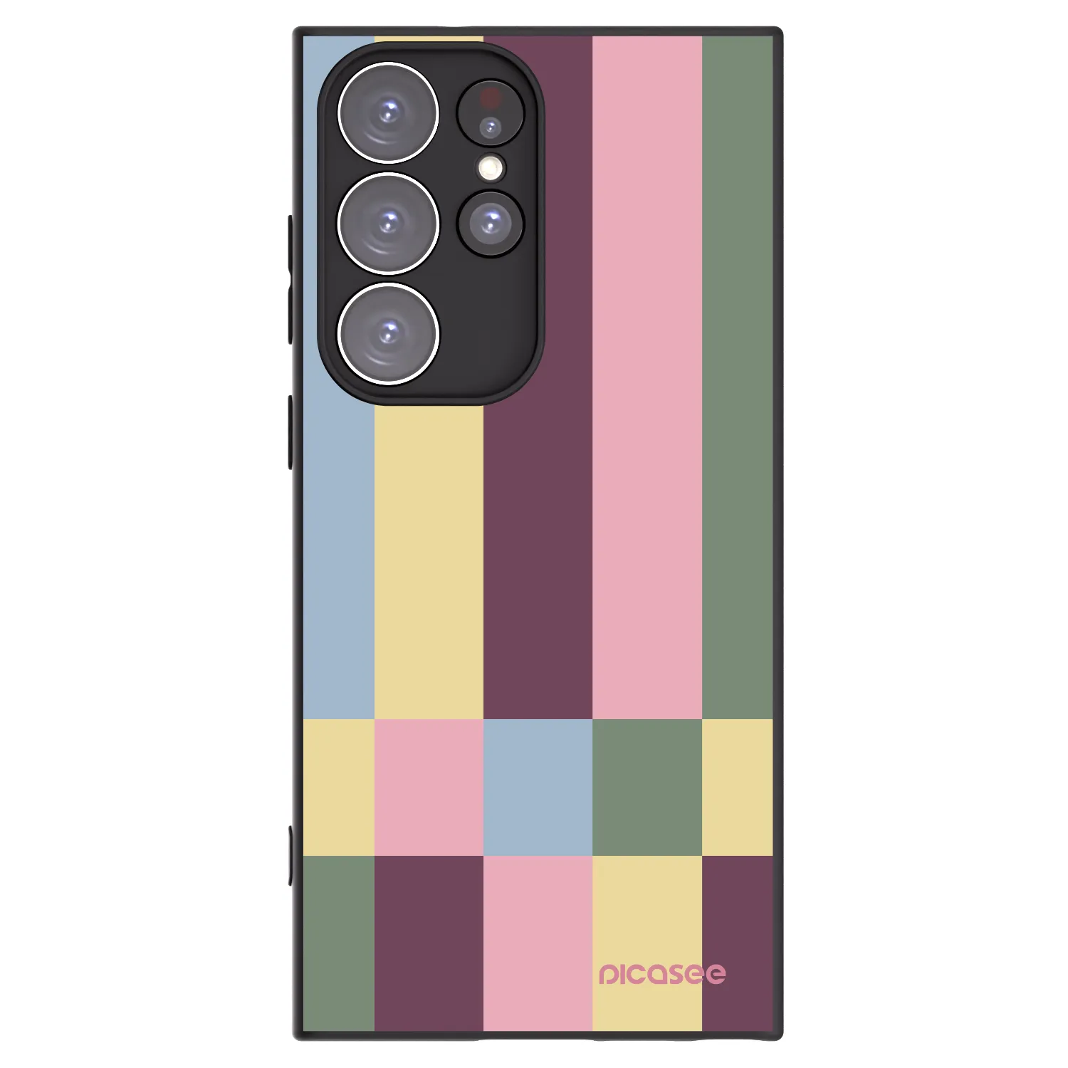 Picasee silikonowe czarne etui na Samsung Galaxy S23 Ultra 5G - Lobby tiles