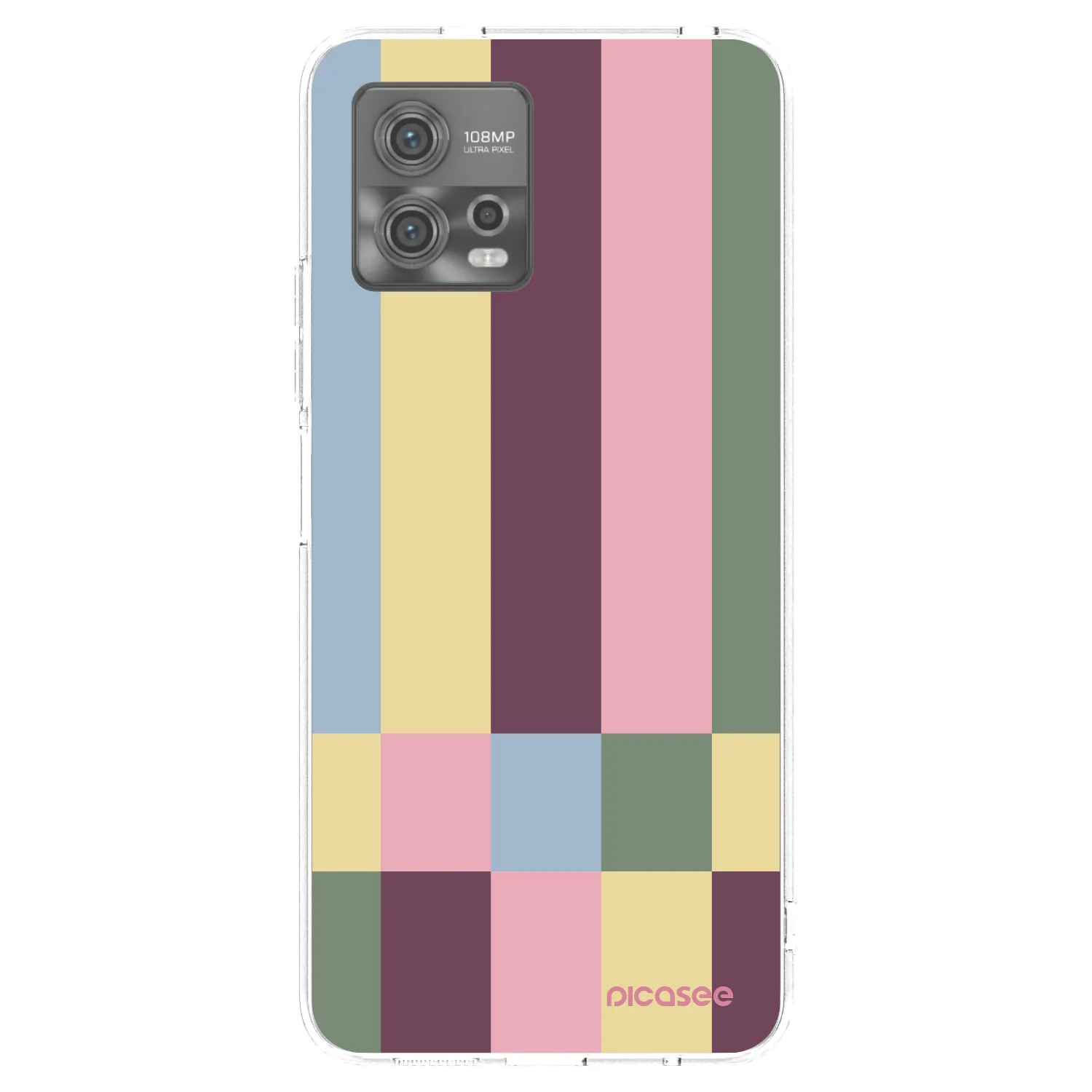 Picasee silikonowe przeźroczyste etui na Motorola Moto G72 - Lobby tiles