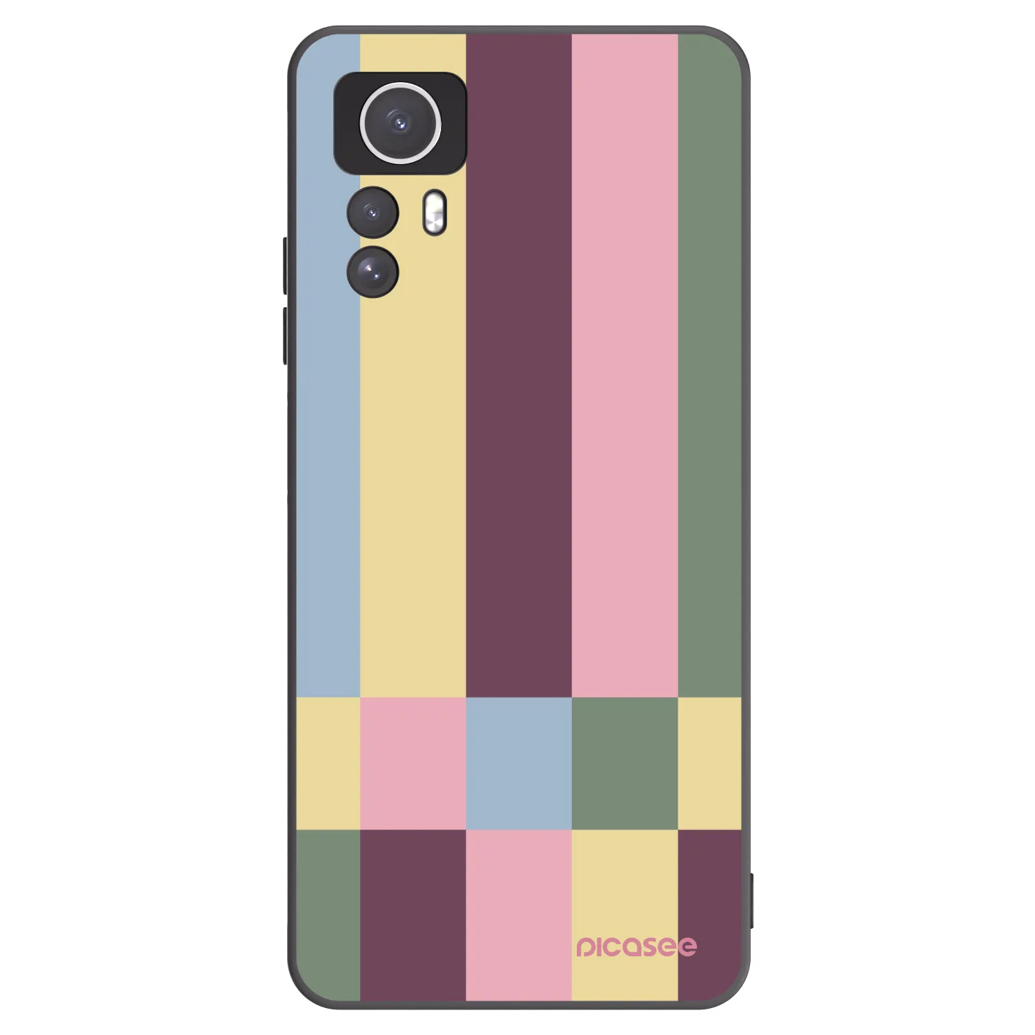 Picasee silikonowe czarne etui na Xiaomi Redmi Note 12S - Lobby tiles