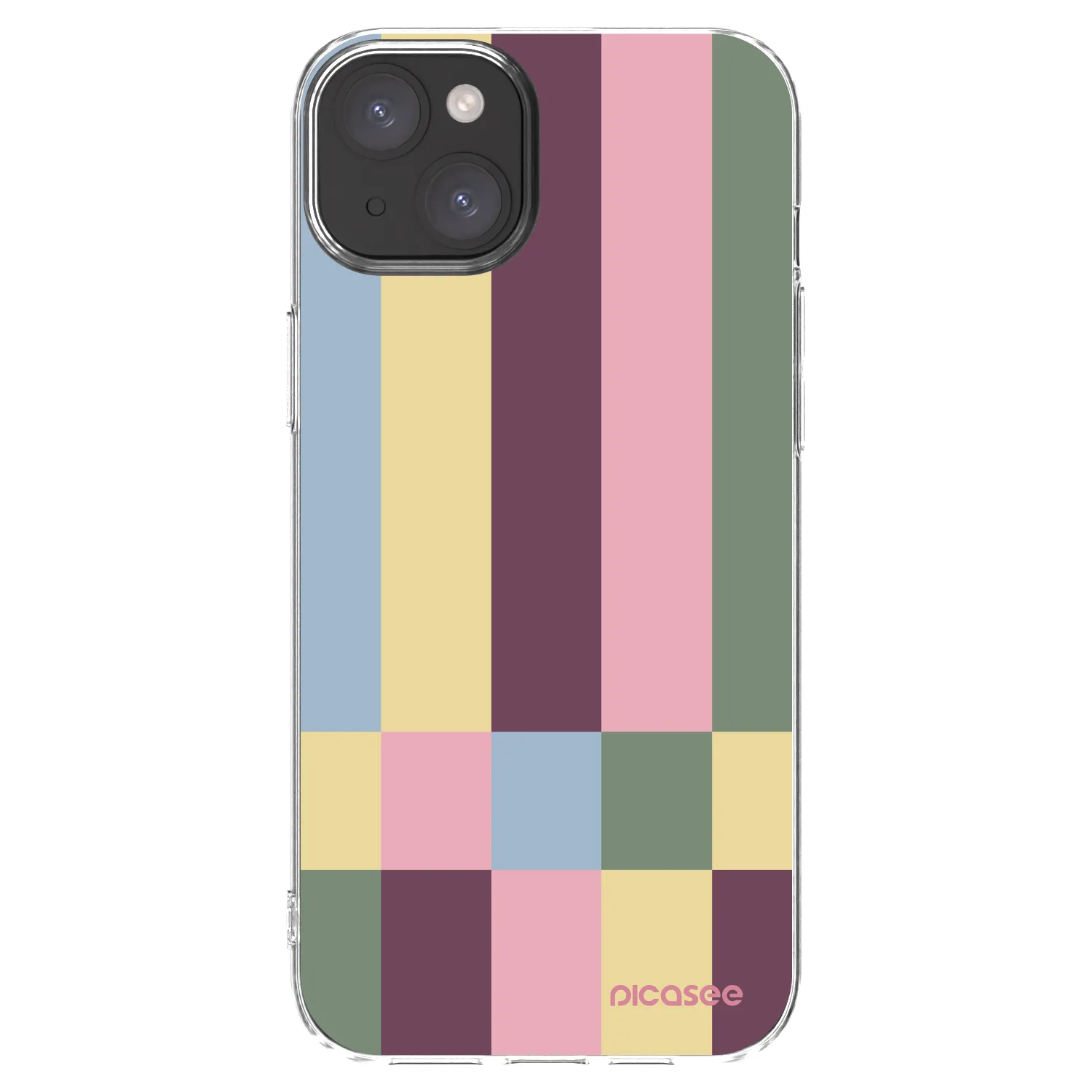 Picasee silikonowe przeźroczyste etui na Apple iPhone 15 Plus - Lobby tiles