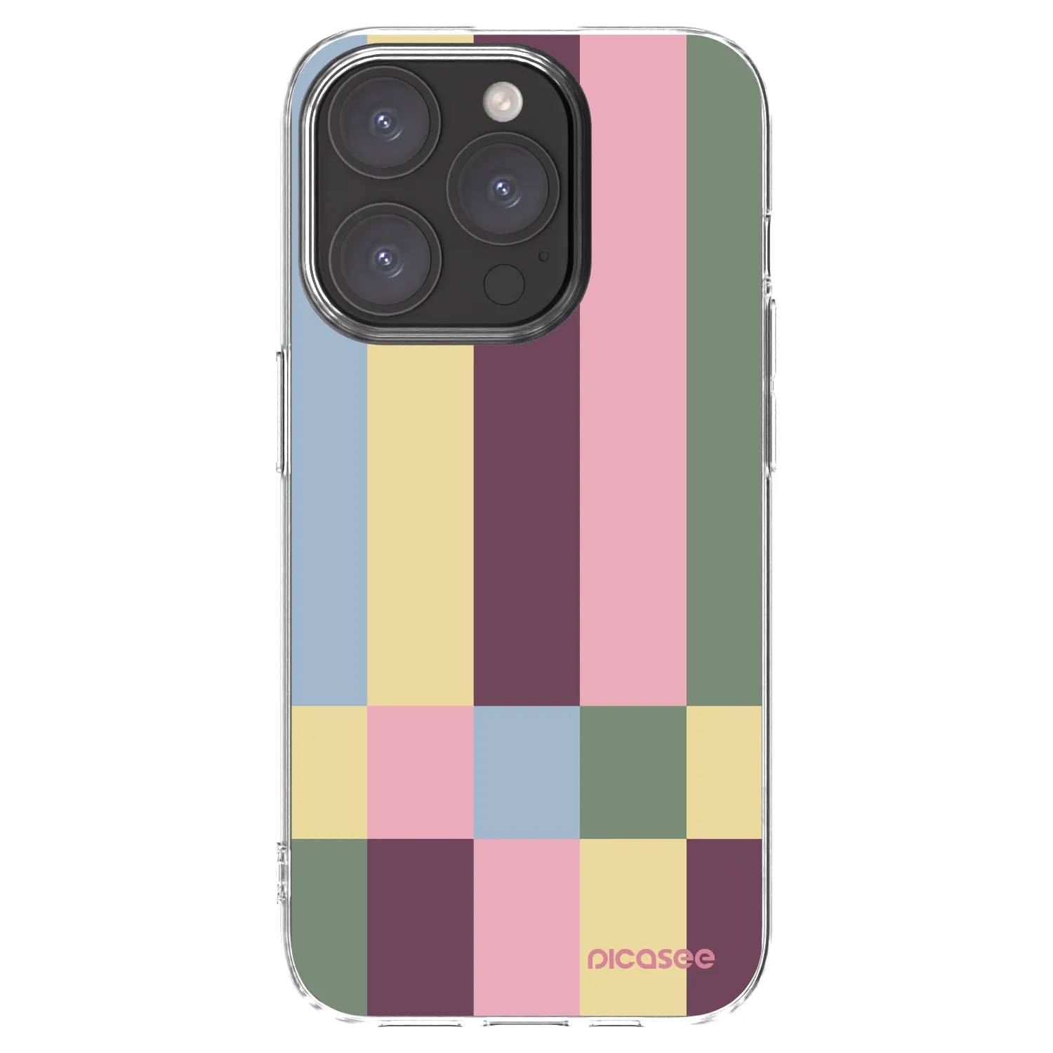 Picasee silikonowe przeźroczyste etui na Apple iPhone 15 Pro - Lobby tiles