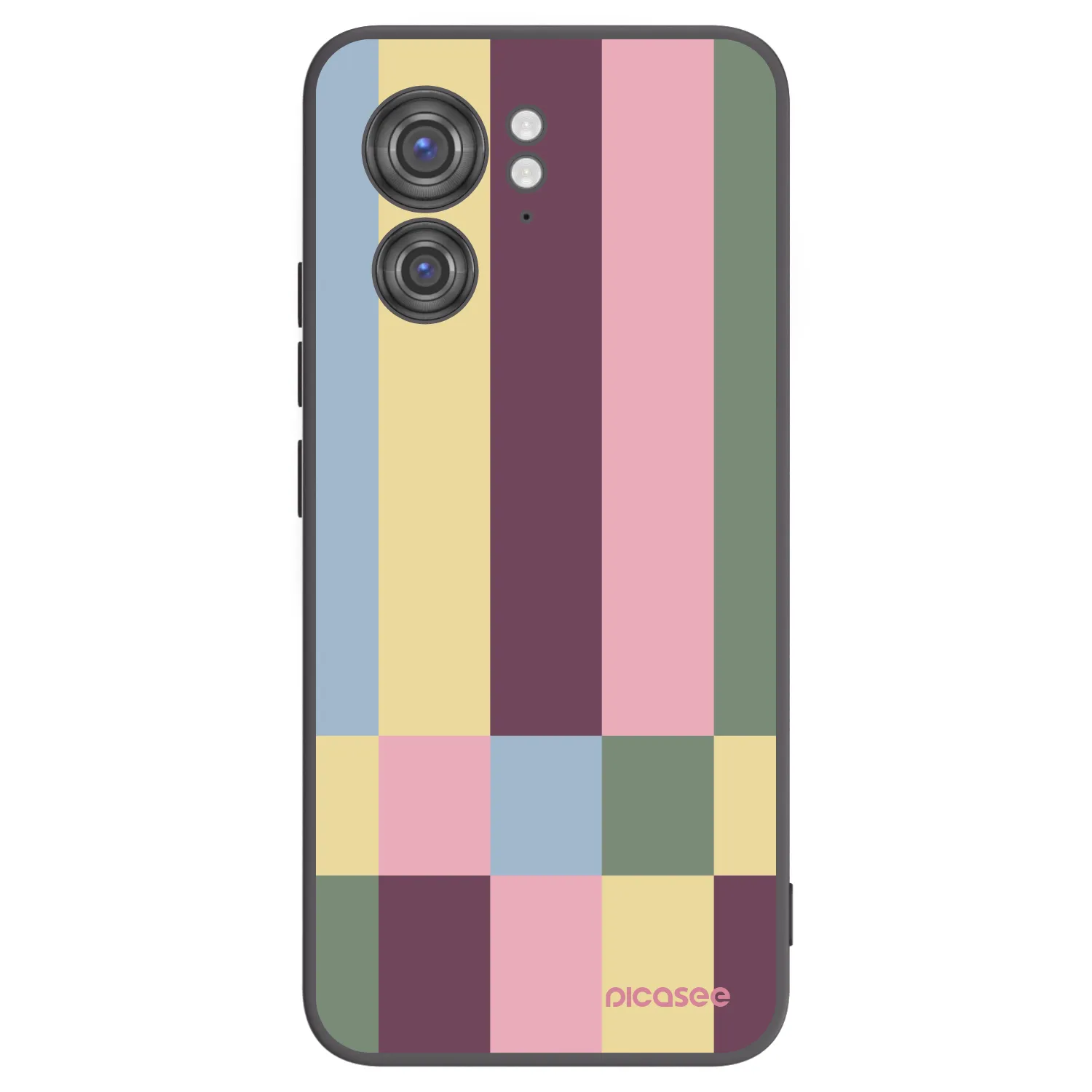 Picasee silikonowe czarne etui na Motorola Edge 40 - Lobby tiles