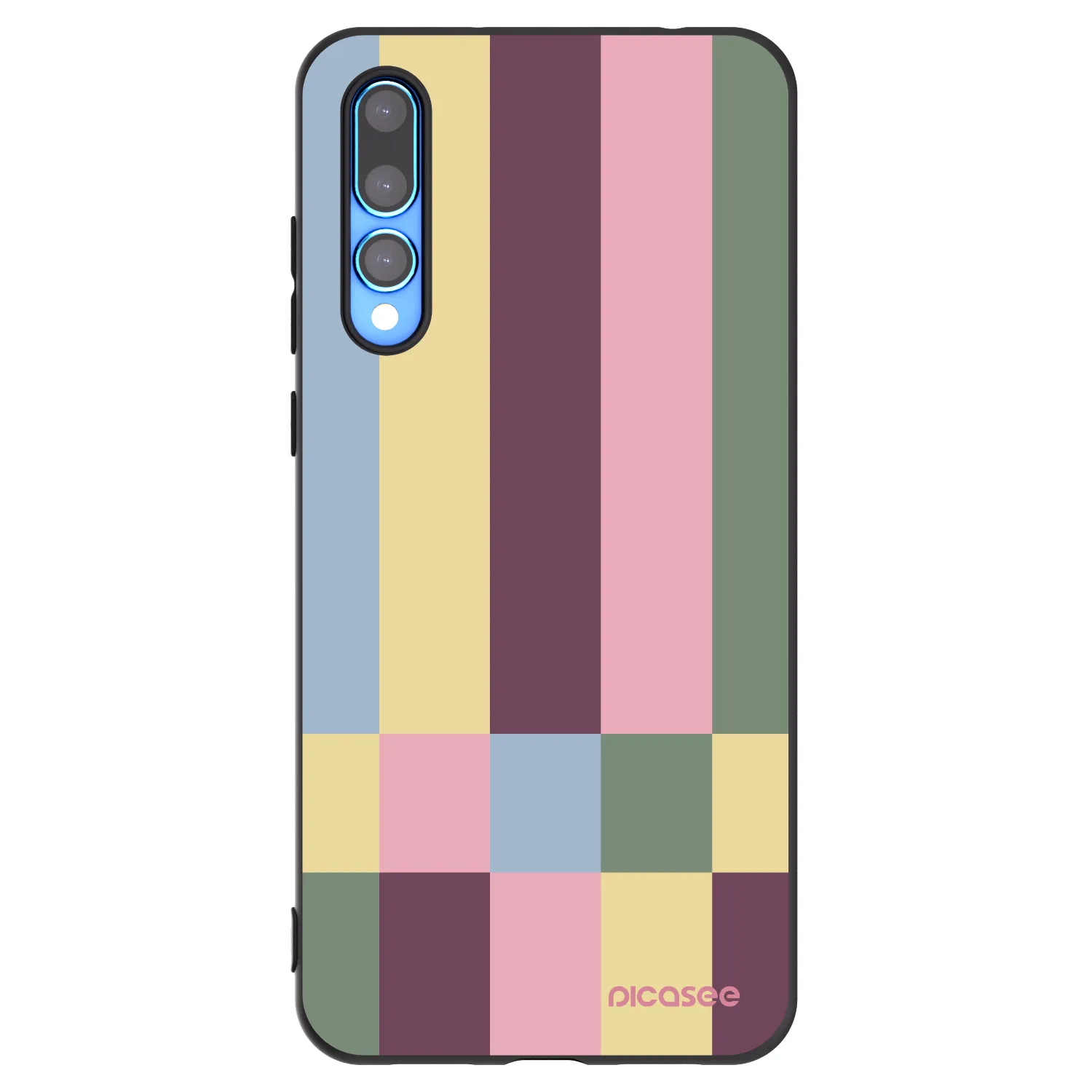 Picasee silikonowe czarne etui na Huawei P20 Pro - Lobby tiles